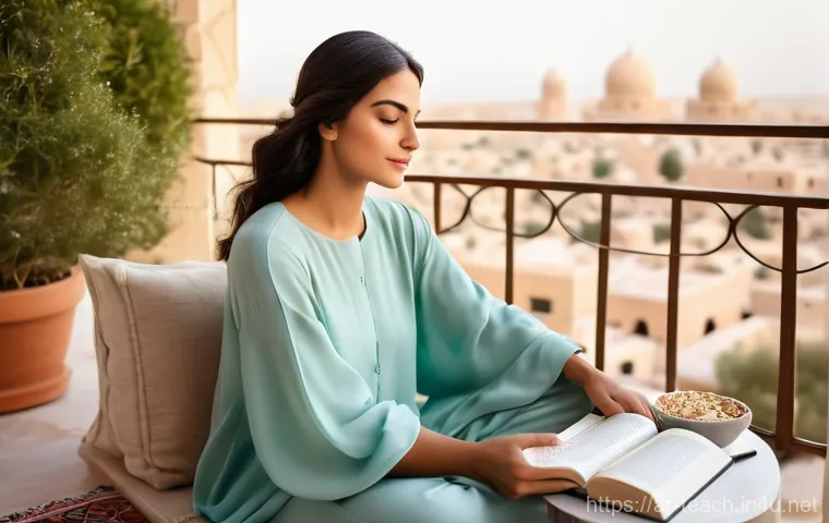 교사 시간 관리 비법 - **Empowered Teacher with Digital Tools:**
    "A calm and composed female Arab teacher, in her late ...